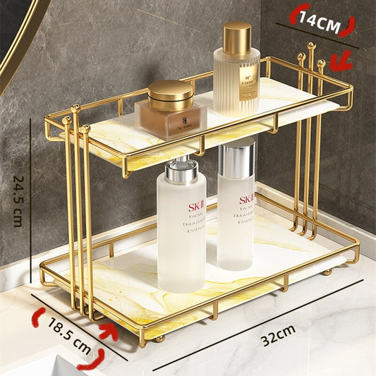 Acrylic Bathroom Storage Holder Metal Skincare Makeup Organizer Rack Cosmetic Shampoo Cabinet Shelf New Arrival