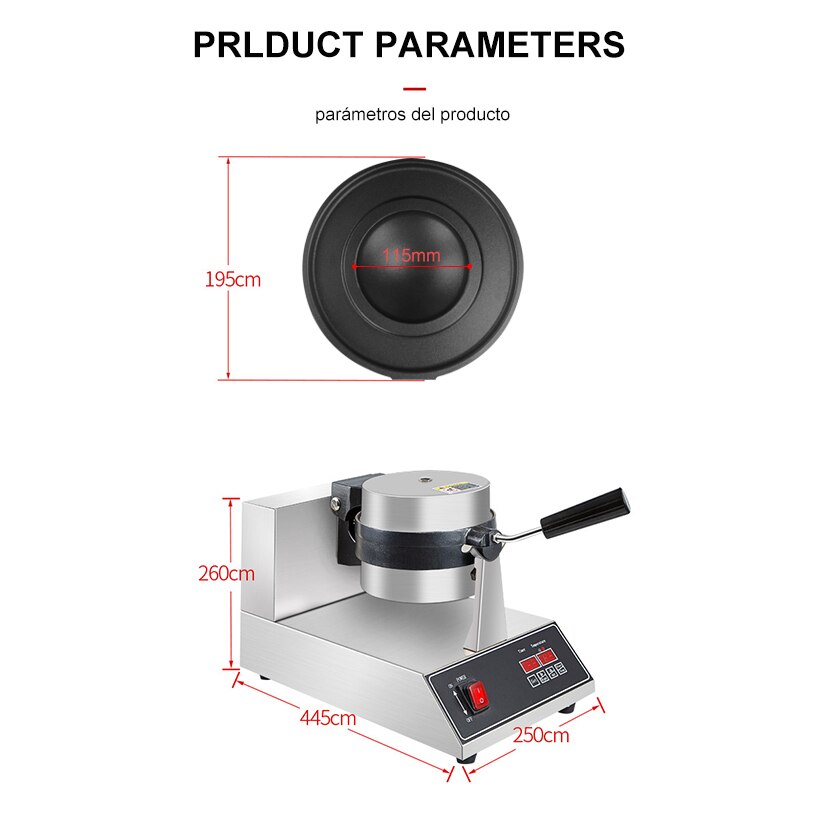 Commercial Gelato Panini Press Machine Electric Ice Cream Waffles Ufo Burger Grill Flying Saucer Sandwich Press Maker