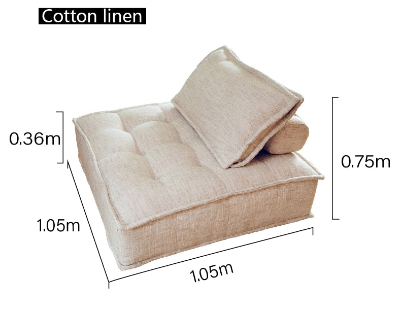 Nordic Double-sided Fabric Italian Cube Living Room Lazy Module Sofa