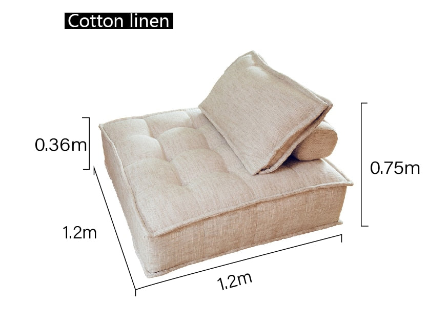 Nordic Double-sided Fabric Italian Cube Living Room Lazy Module Sofa