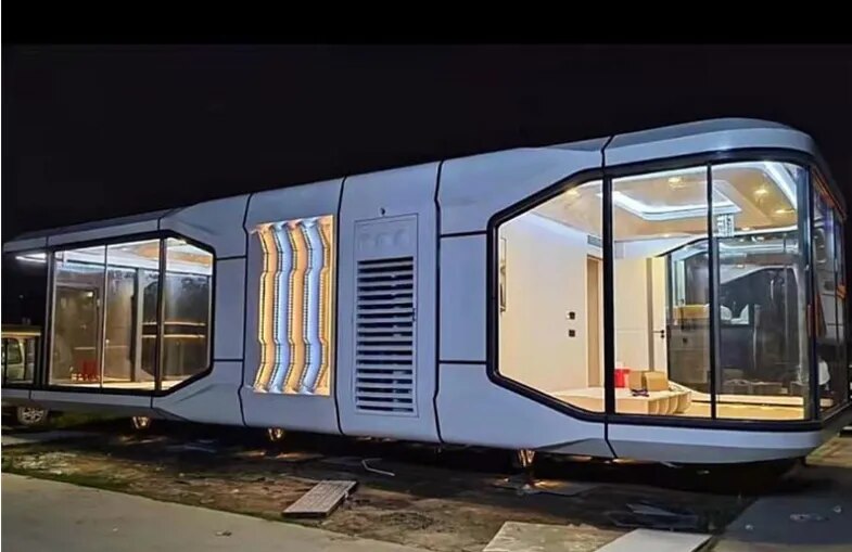 Luxury Prefab House Hotel Space Capsule Home Mobile Villa Modern Log Cabin Homestay Leisure House