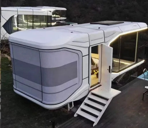 Luxury Prefab House Hotel Space Capsule Home Mobile Villa Modern Log Cabin Homestay Leisure House