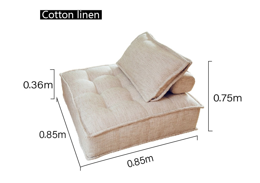 Nordic Double-sided Fabric Italian Cube Living Room Lazy Module Sofa