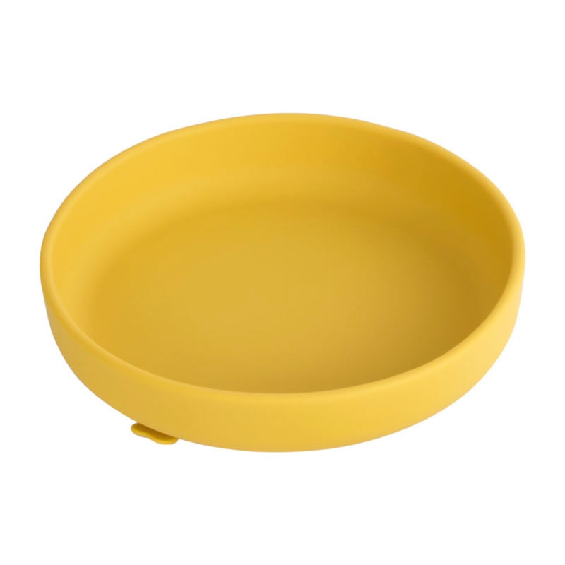 100% Food Safe Approve Silicone Children's Tableware Fashionable Round Food Plates Waterproof Training Bowl Baby Accessories