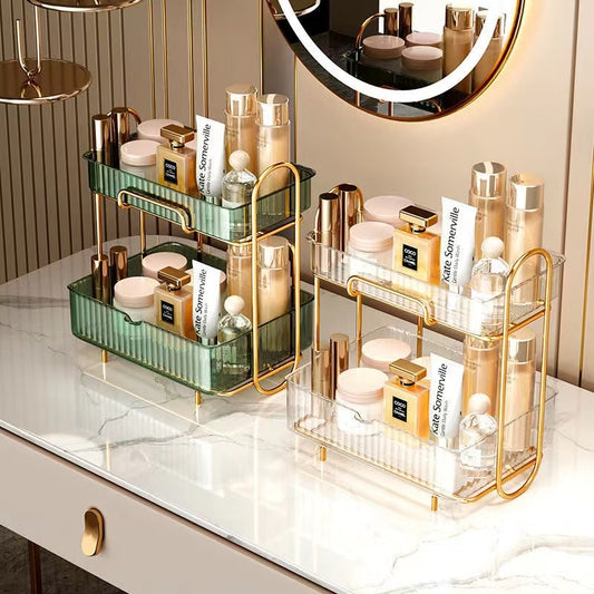 Acrylic Bathroom Storage Holder Metal Skincare Makeup Organizer Rack Cosmetic Shampoo Cabinet Shelf New Arrival