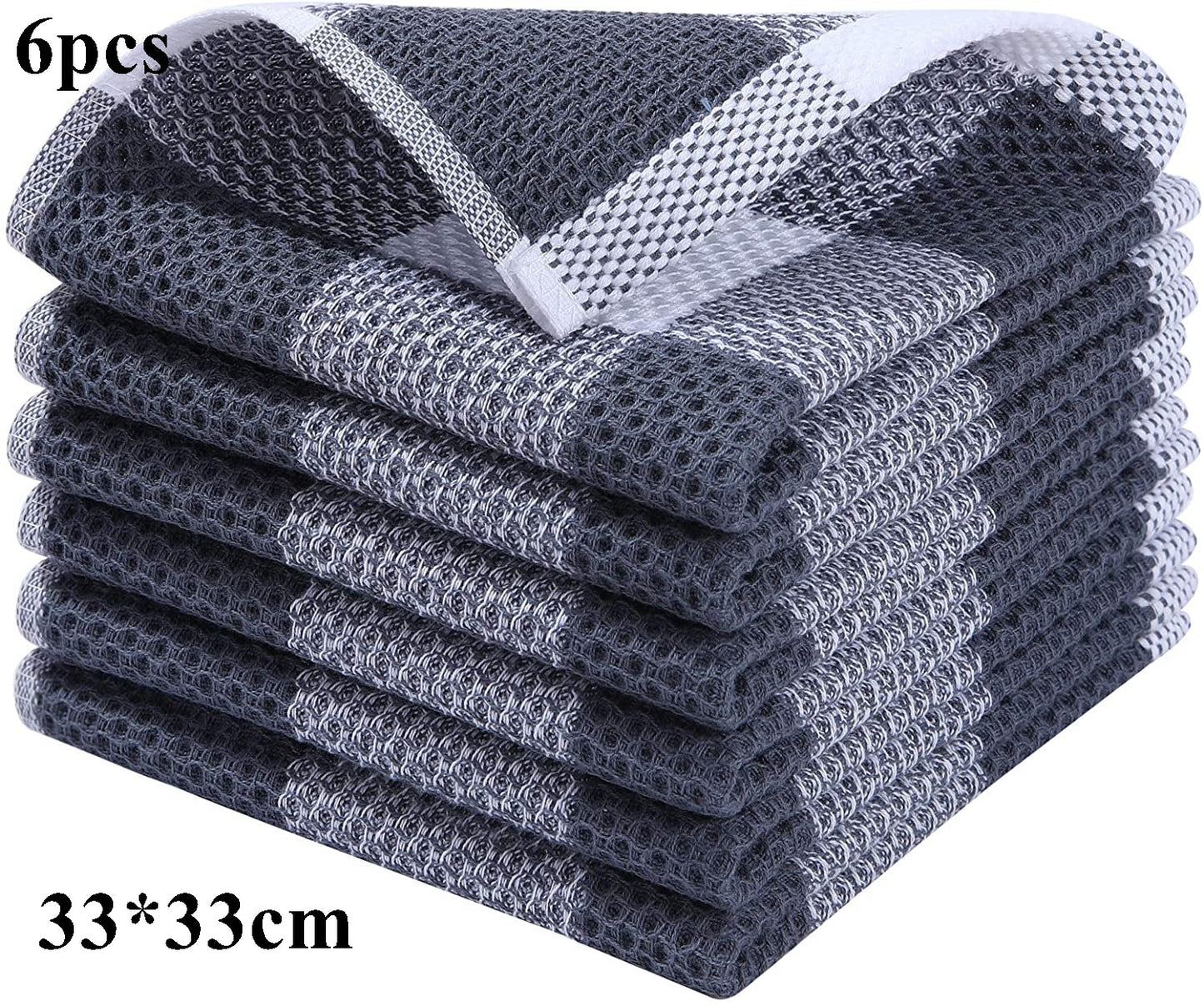 100% Cotton Dishcloth Ultra Soft Absorbent Kitchen Towel Household Cleaning Cloth Kitchen Tools Gadgets Wash Cloth