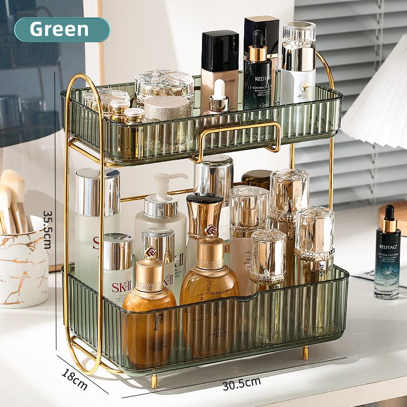 Acrylic Bathroom Storage Holder Metal Skincare Makeup Organizer Rack Cosmetic Shampoo Cabinet Shelf New Arrival